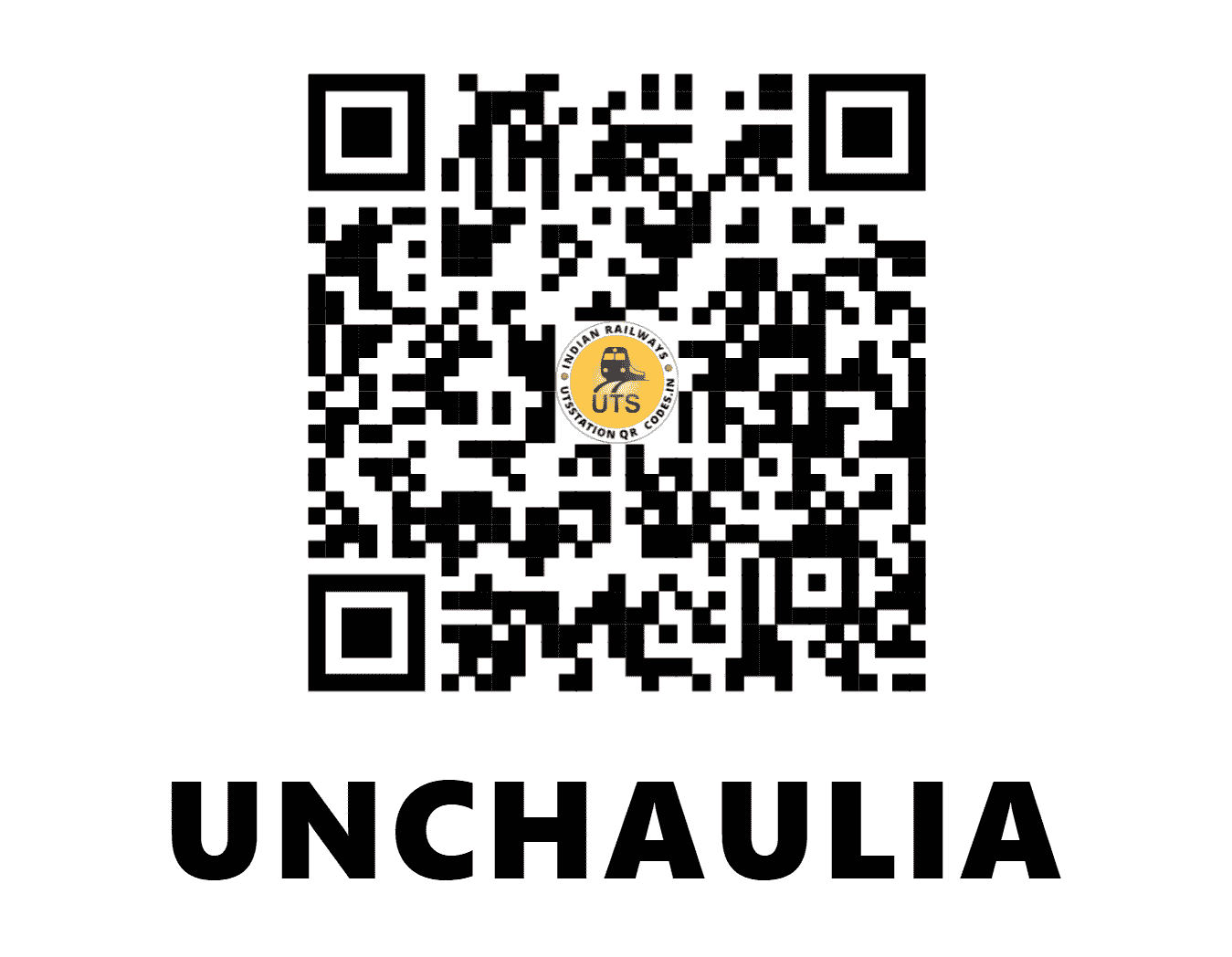 UTS QR Code for UNCHAULIA - UCH (NR - UTTAR PRADESH)